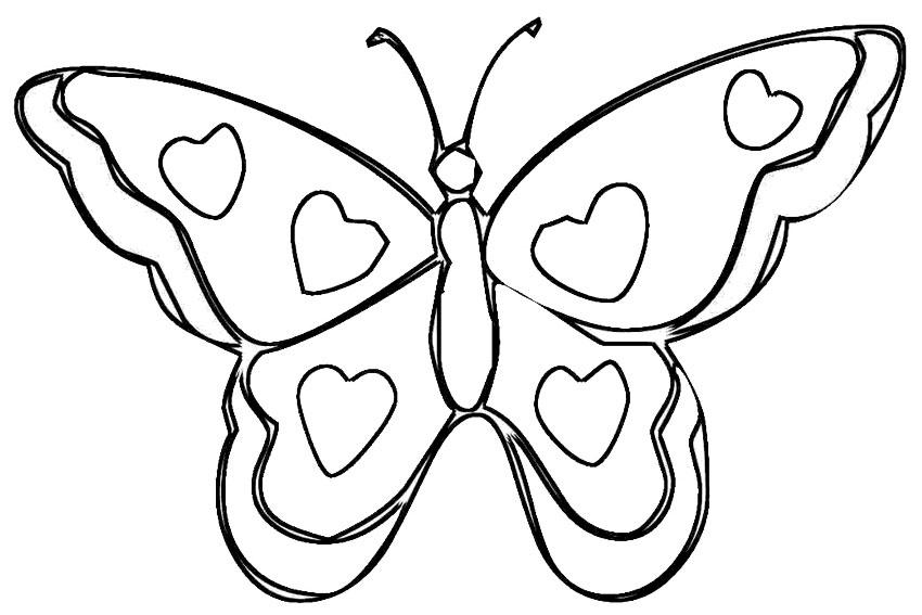 850x567 Butterfly Coloring Pages Beautiful Butterfly Coloring Page