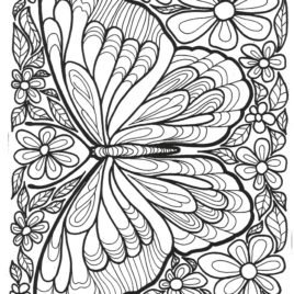 268x268 Butterfly Coloring Page For Adults Archives