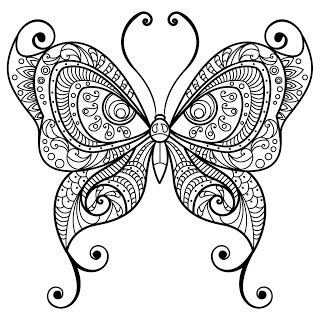 320x320 Butterfly Coloring Pages