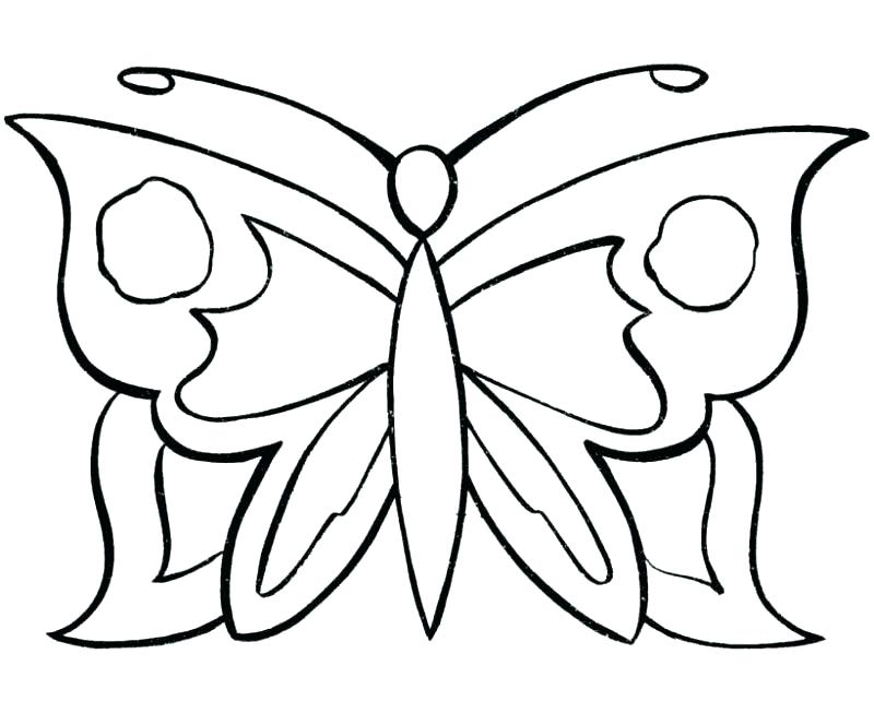 800x653 Simple Colouring Pages For Toddlers Butterfly Coloring Template