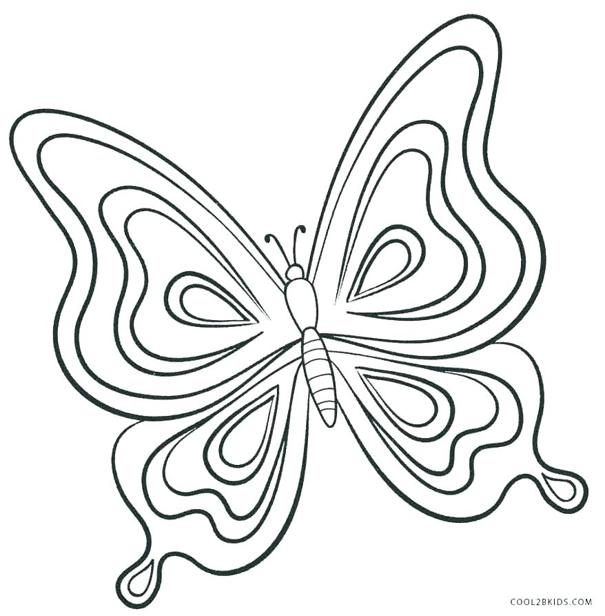 878x893 Butterfly Coloring Pages For Kids Butterfly Wings Coloring Pages