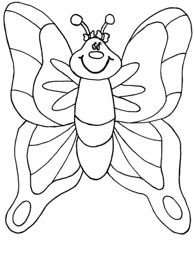 675x900 Kids Butterfly Coloring Pages For Preschool