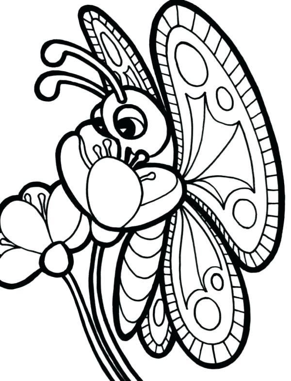 600x787 Butterfly Coloring Pages Cartoon Butterfly Coloring Pages