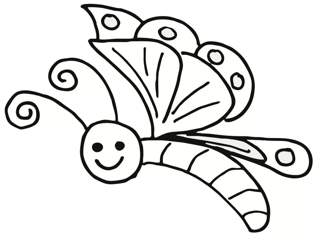 1024x768 Free Printable Butterfly Coloring Pages For Kids In Easy