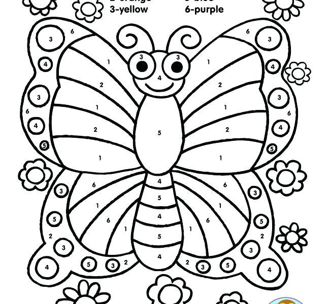 650x600 Butterfly Coloring Pages For Toddlers