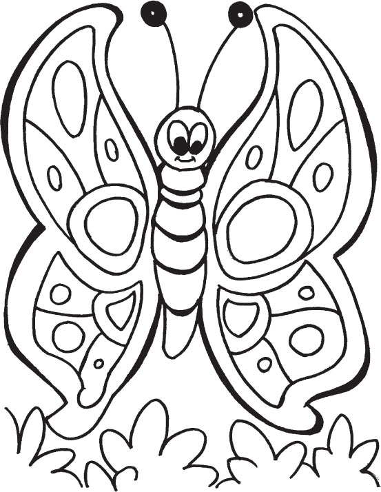 553x714 Butterfly Coloring Pages For Kindergarten