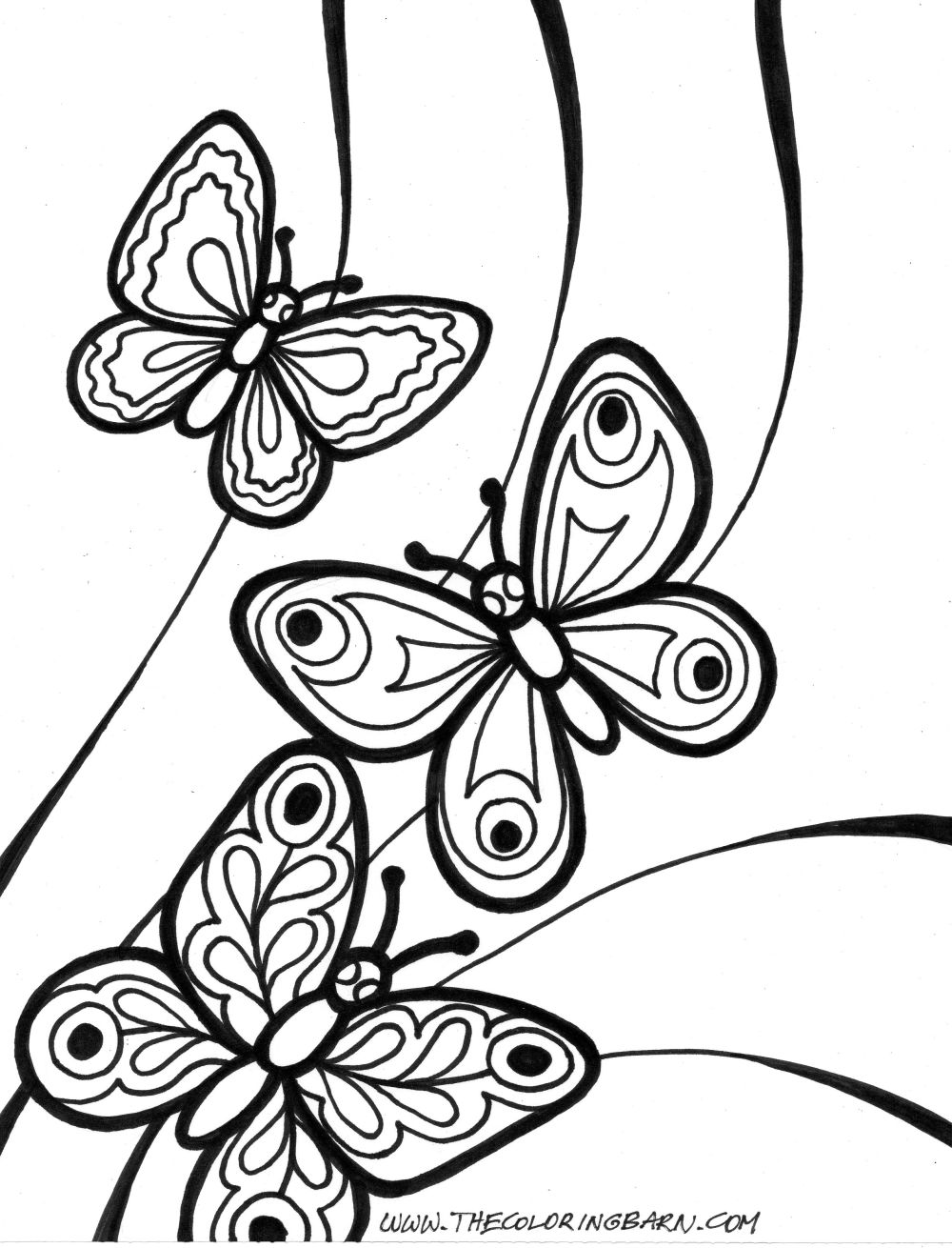 1000x1310 Images Of Butterflies Coloing Pages Butterflies Coloring