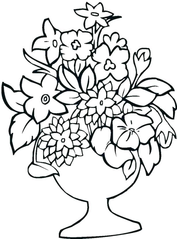 615x828 Coloring Pages Flowers And Butterflies Flower Coloring Pages Free
