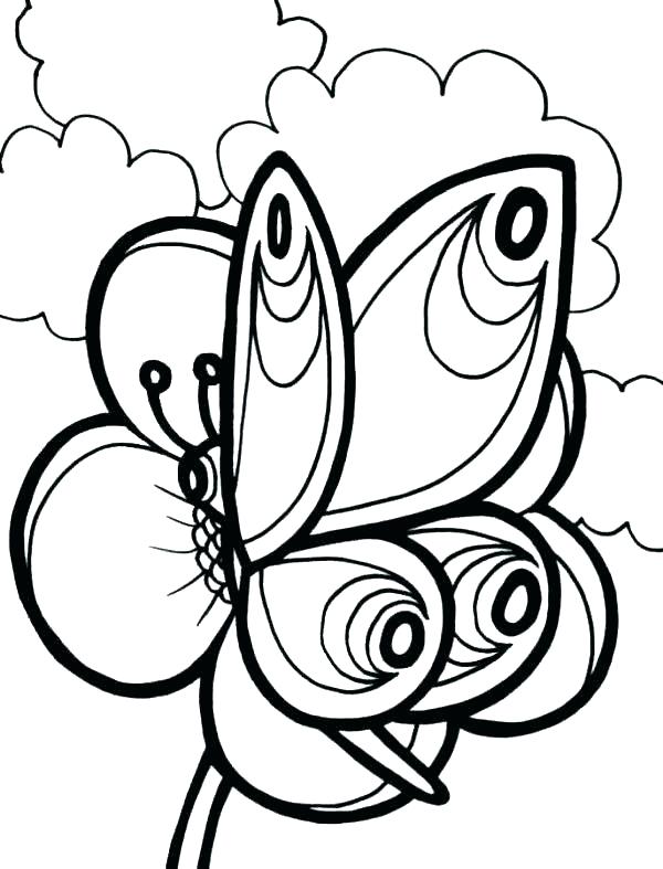 600x787 Butterfly And Flower Coloring Pages Butterfly And Flower Coloring