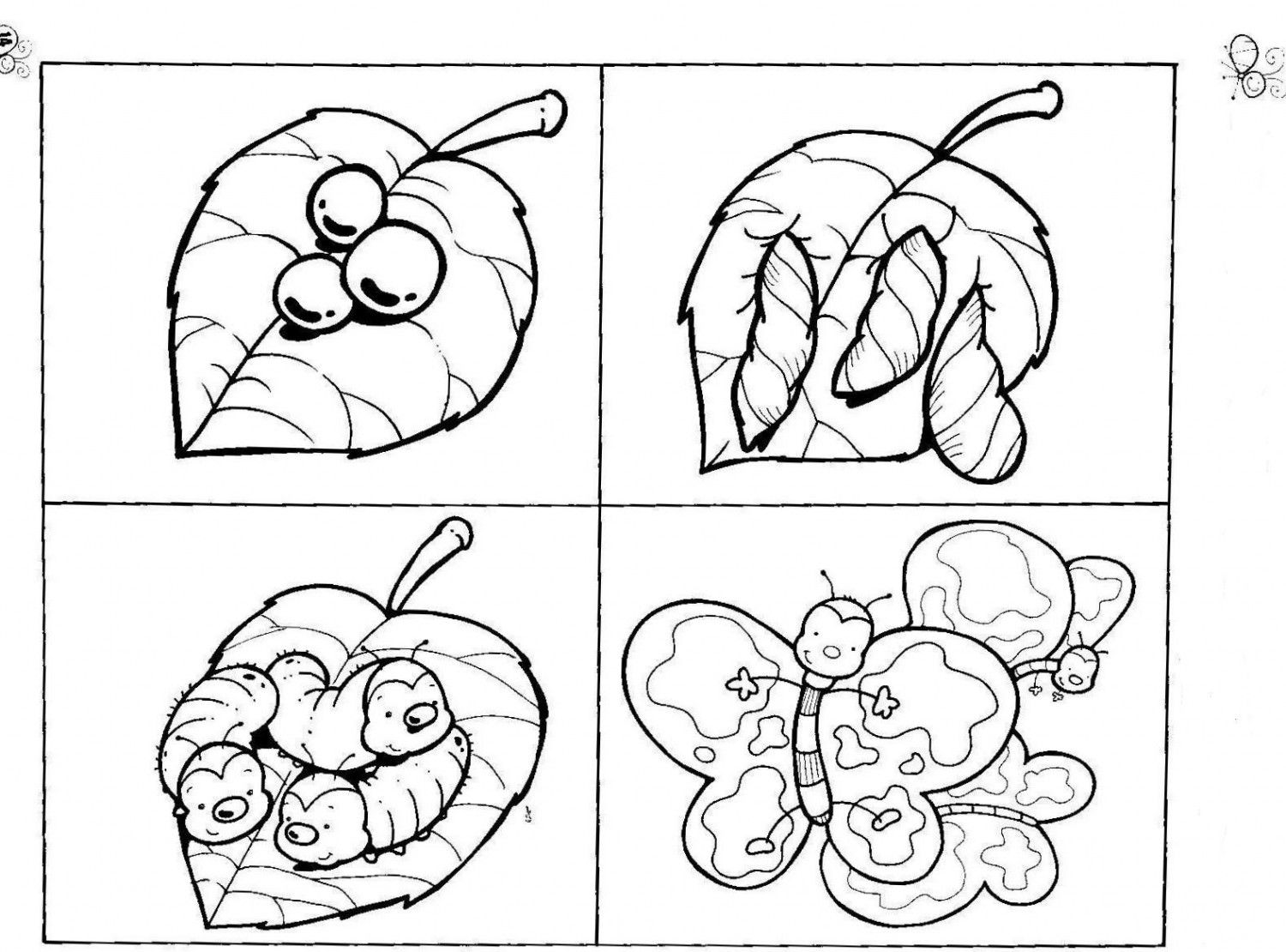 1500x1110 Monarch Butterfly Life Cycle Coloring Page