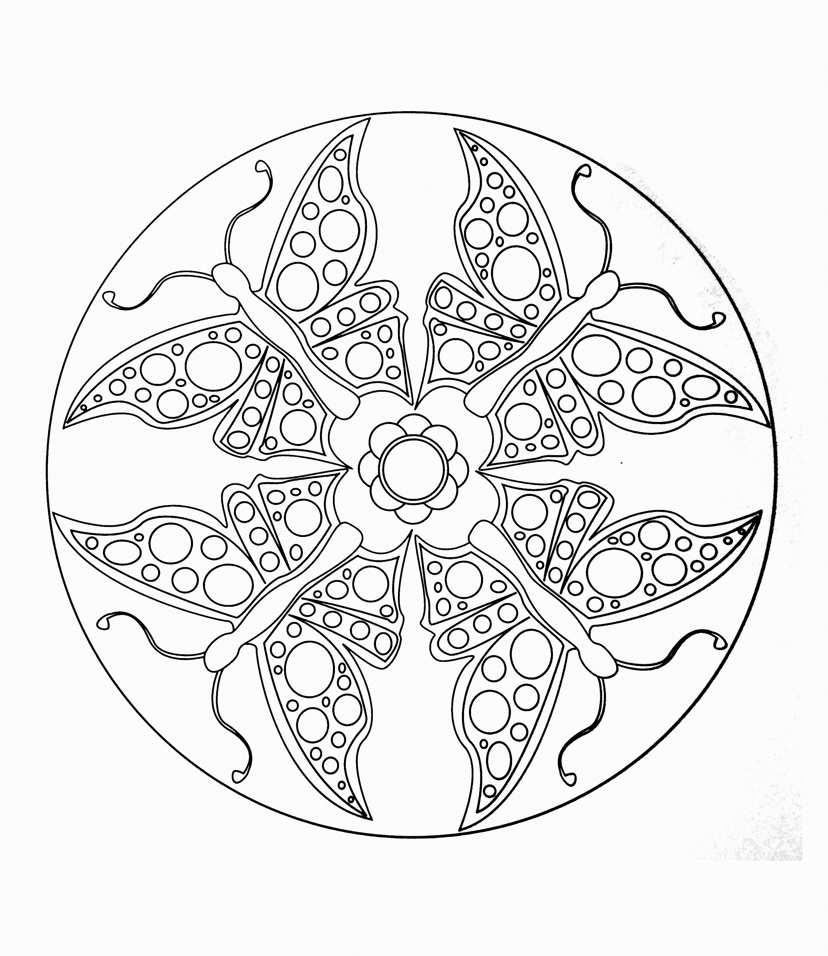 2823x3260 Free Butterfly Mandala Coloring Pages