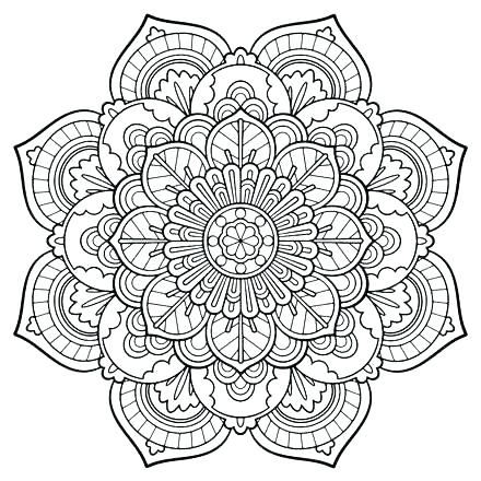 440x440 Mandala Color Pages