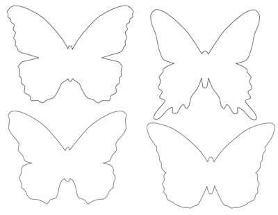 400x309 Butterfly Template Printable