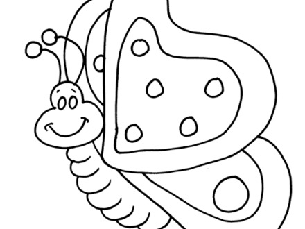 440x330 Butterfly Outline Coloring Page, Butterfly Outline Coloring
