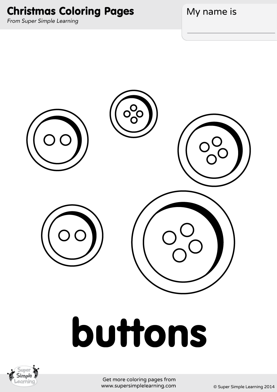 905x1280 Buttons Coloring Page Super Simple