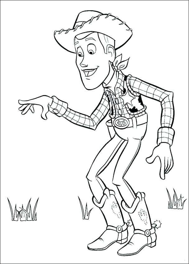 607x850 Woody And Buzz Coloring Pages Toy Story Woody Coloring Pages Woody