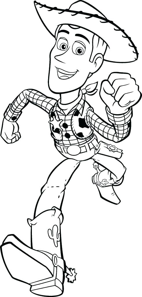 490x1024 Woody Coloring Page Toy Story Woody Coloring Pages Buzz Woody