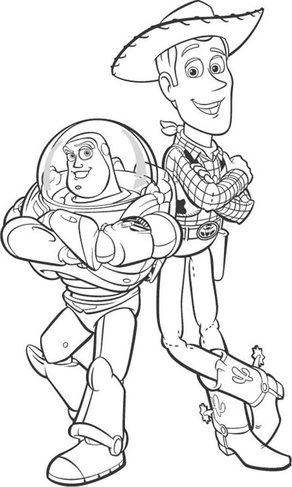 600x998 Woody, Buzz Lightyear And Sheriff Woody Coloring Page Ideas