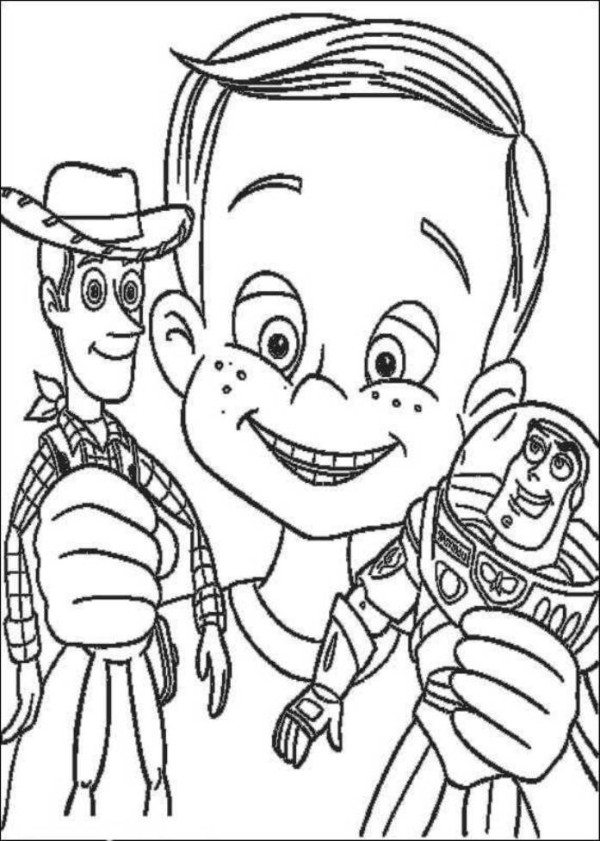 600x841 Buzz Lightyear And Woody Sheriff Toy Story Coloring Pages