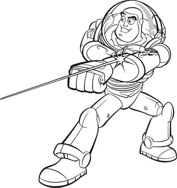 600x636 Buzz Lightyear Coloring Pages Online