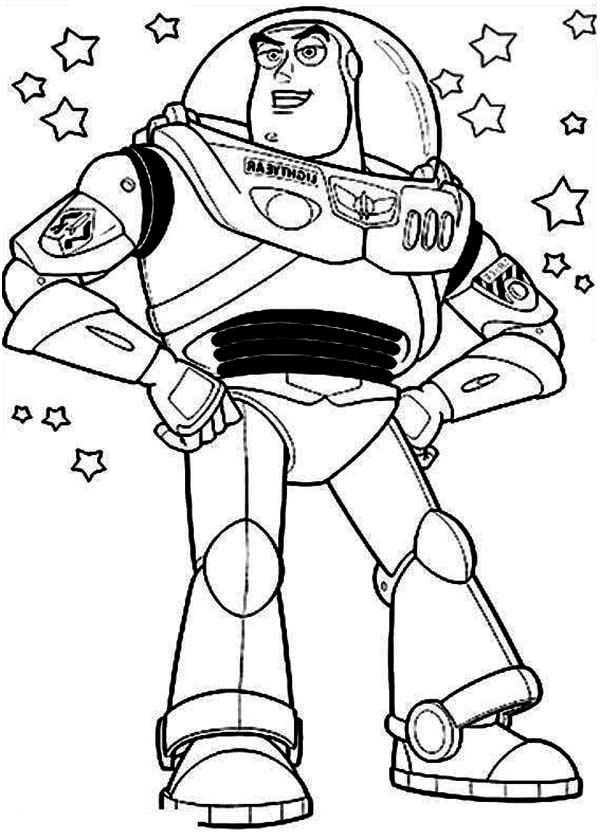 600x840 First Introduction Of Buzz Lightyear In Toy Story Coloring Page