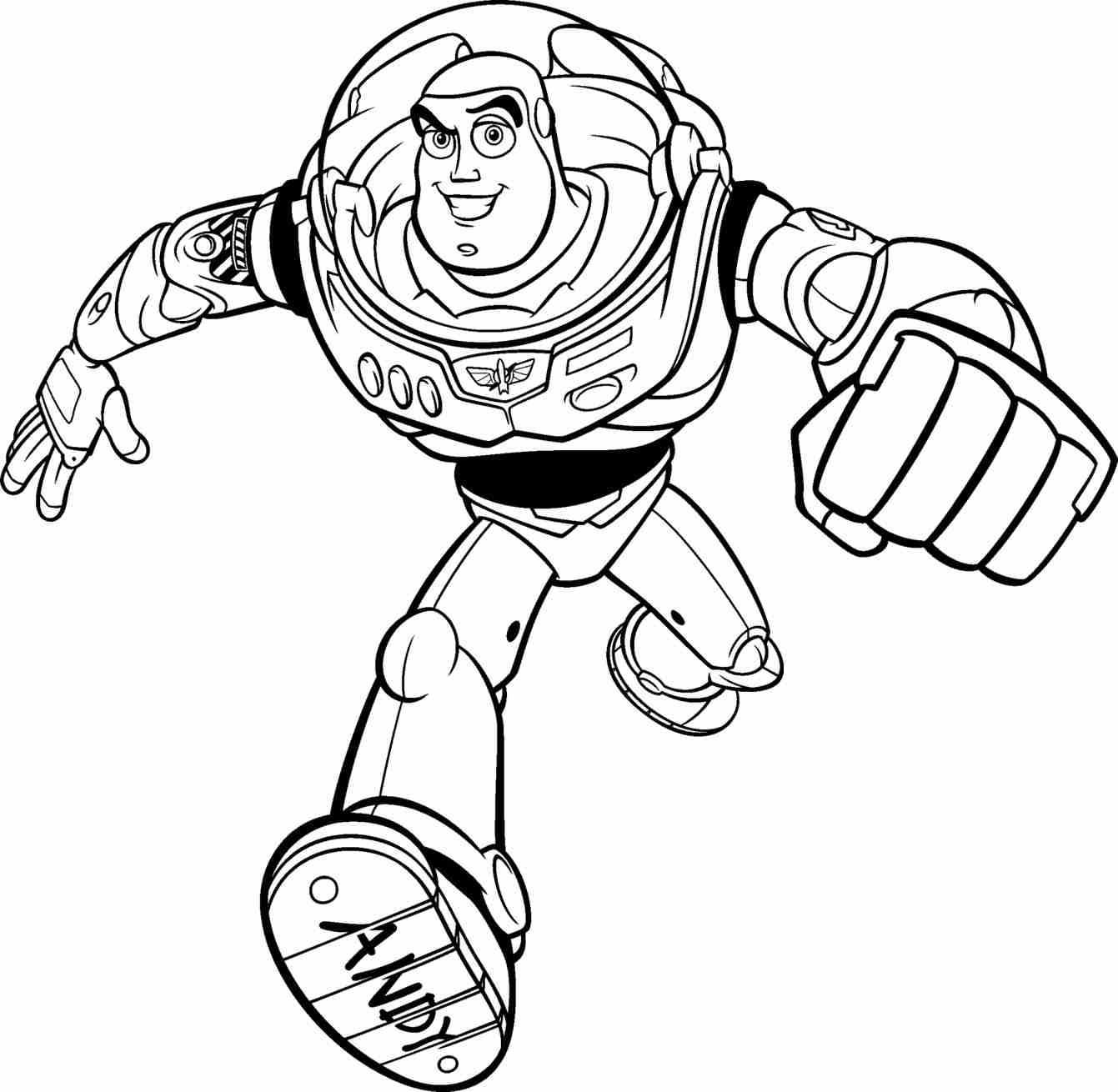1341x1310 Buzz Lightyear Toy Story Coloring Pages Free For Kids Unusual