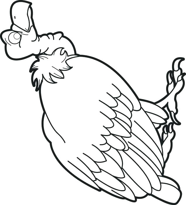 636x700 Free Printable Vulture Coloring Page For Kids For Vulture X Turkey
