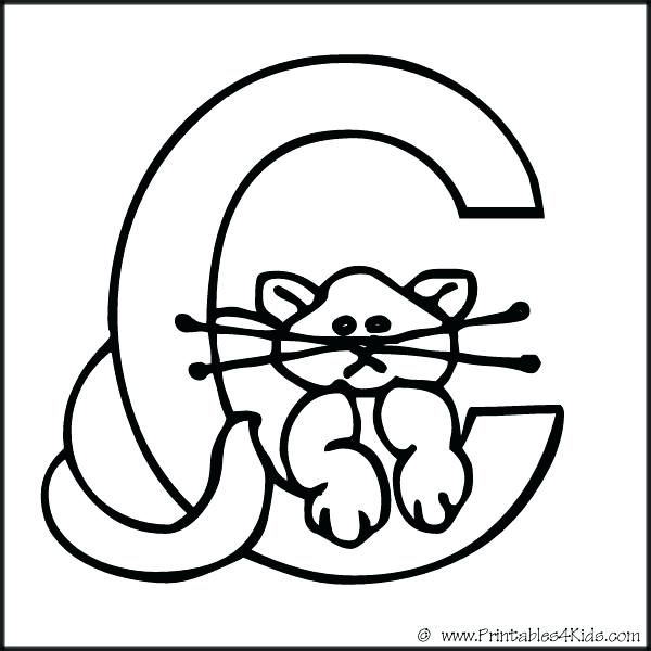 600x600 C Coloring Pages Alphabet Coloring Page Letter C For Kids Free