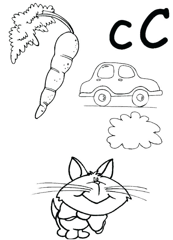 600x831 C Coloring Pages C For Cat Coloring Page Carrot Car And Cat Start