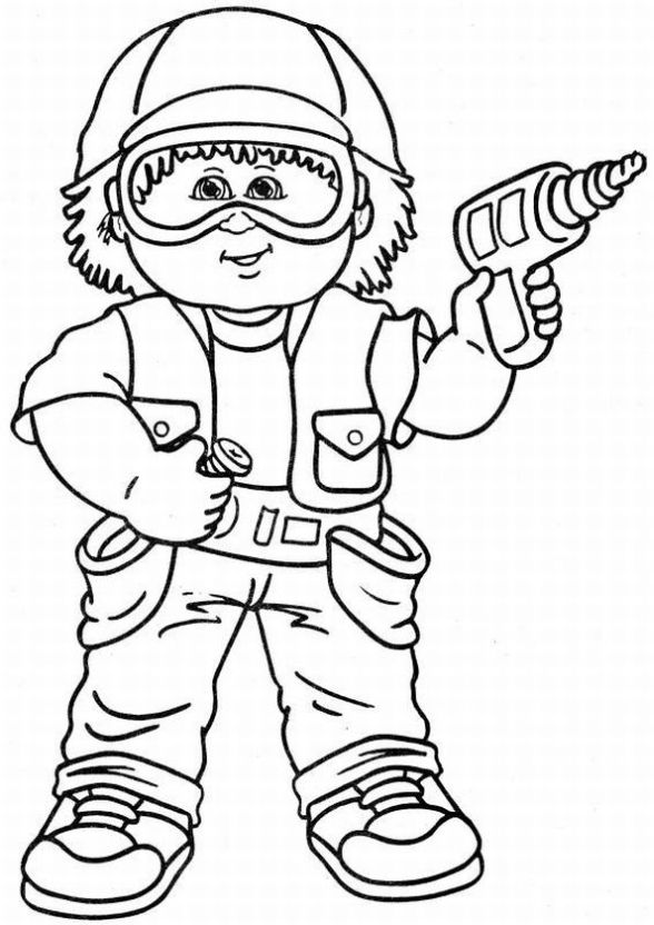 588x832 Cabbage Patch Kids Coloring Pages Team Colors