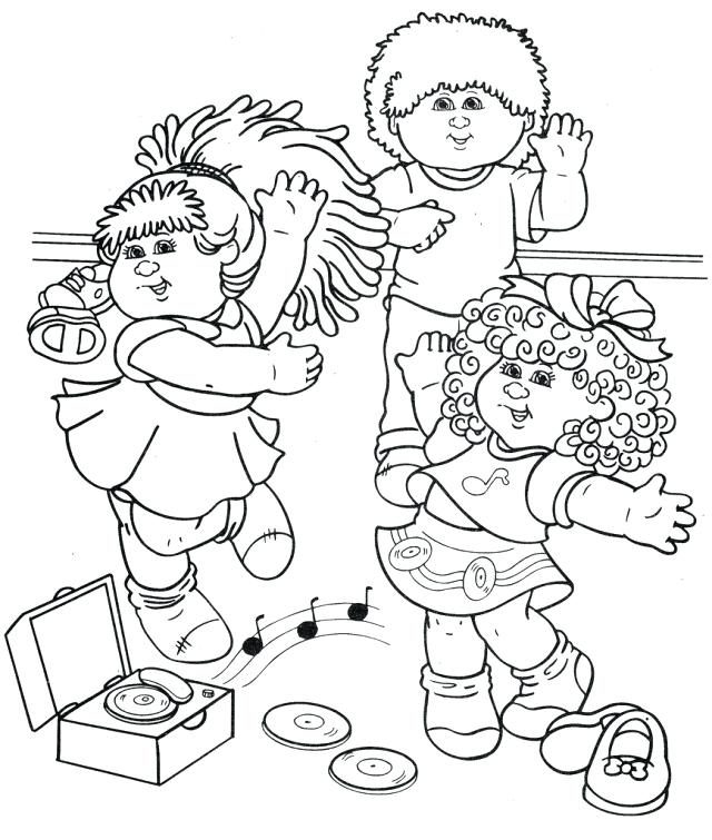 640x755 Cabbage Patch Kids Coloring Pages Christmas Ornaments