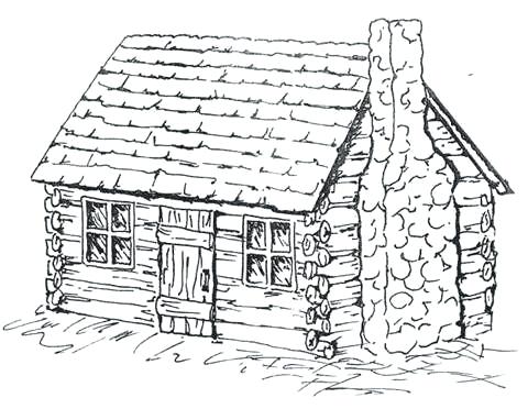 480x372 Log Cabin Coloring Page Log Cabin Coloring Pages Printable Log
