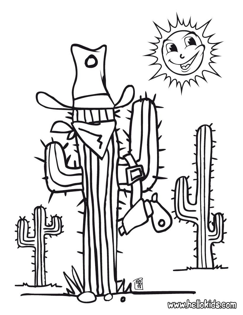 820x1060 Cactus Coloring Pages