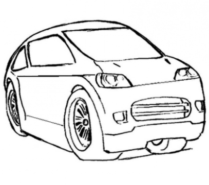 407x362 Car Cadillac Eldorado Coloring Pages