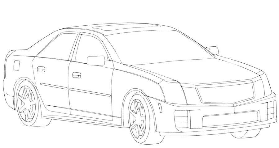900x479 Coloring Pages Cadillac, Printable For Kids Adults, Free