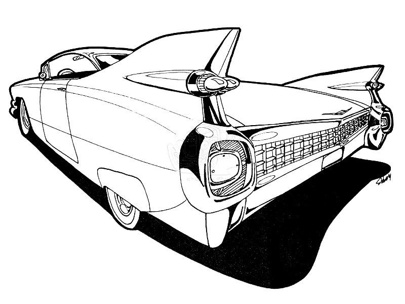 800x600 Cadillac Drawing Embroidery Cadillac