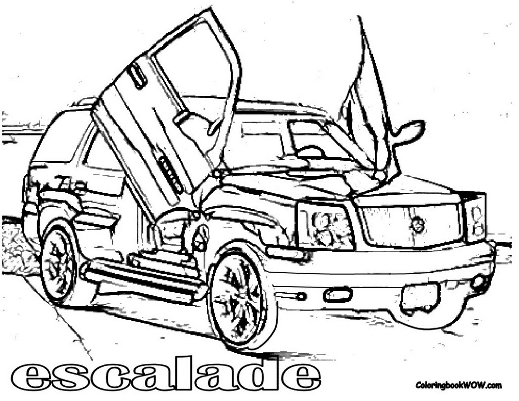1048x810 Coloring Picture Cadillac Escalade Pages Book