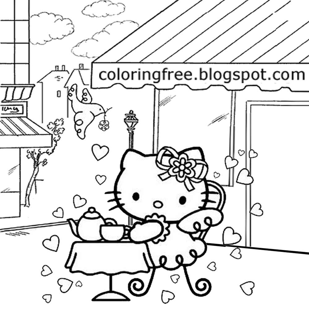 1000x1000 Lets Coloring Book Hello Kitty Coloring Sheets Free Cute
