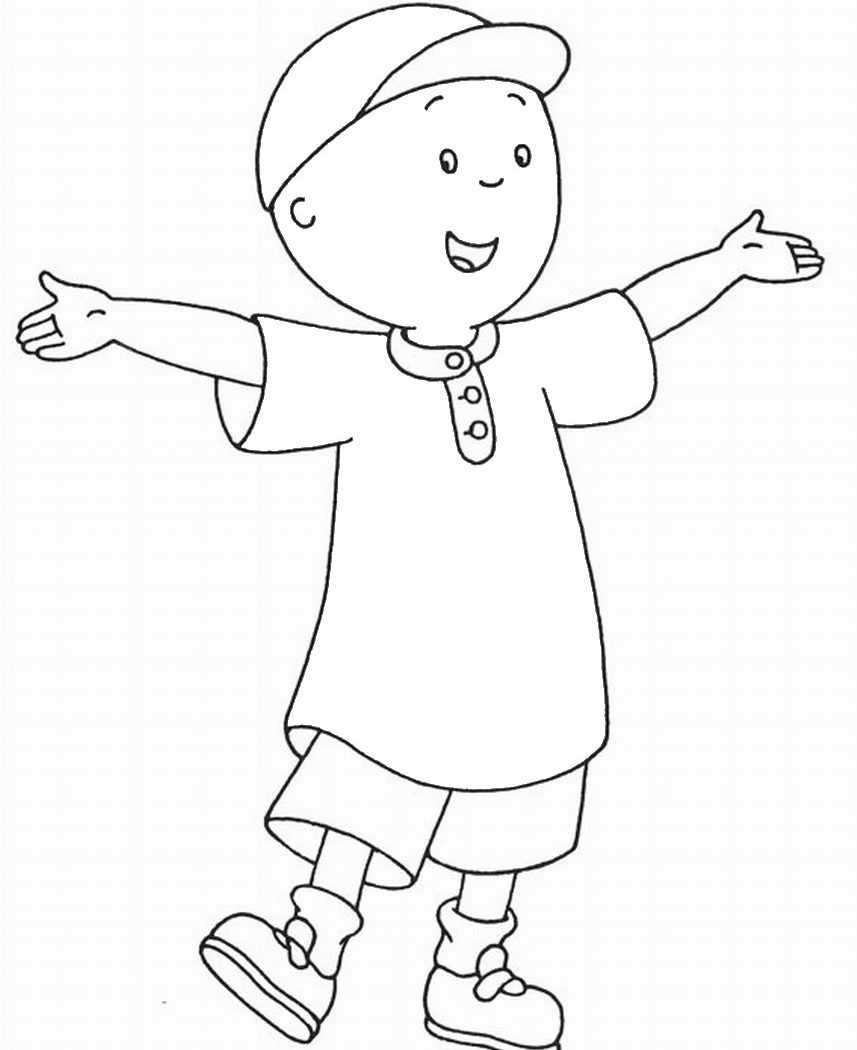 857x1050 Caillou Coloring Pages High Quality Cartoon Printable Images