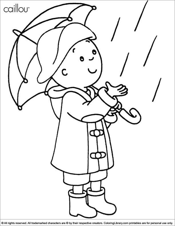 612x792 Caillou Coloring Picture