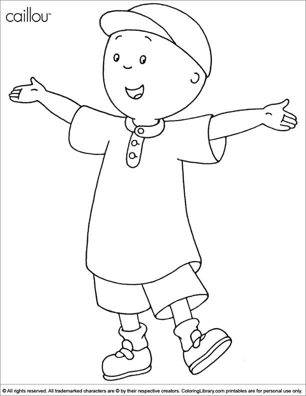 612x792 Caillou Coloring Picture