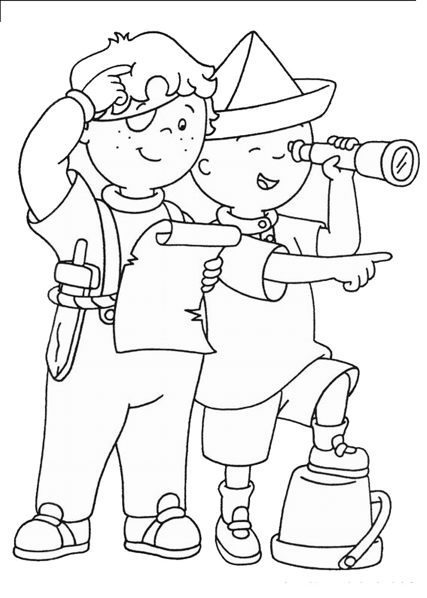 857x1200 Caillou Printables Colouring Pages