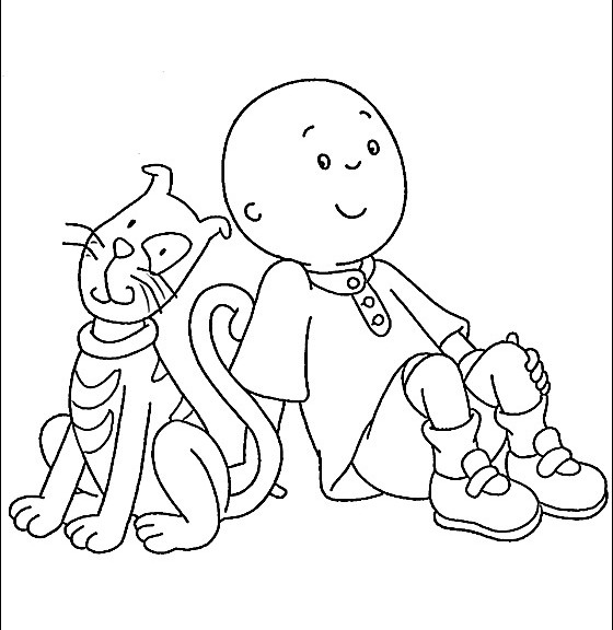 560x576 Unique Caillou Coloring Pages In Online