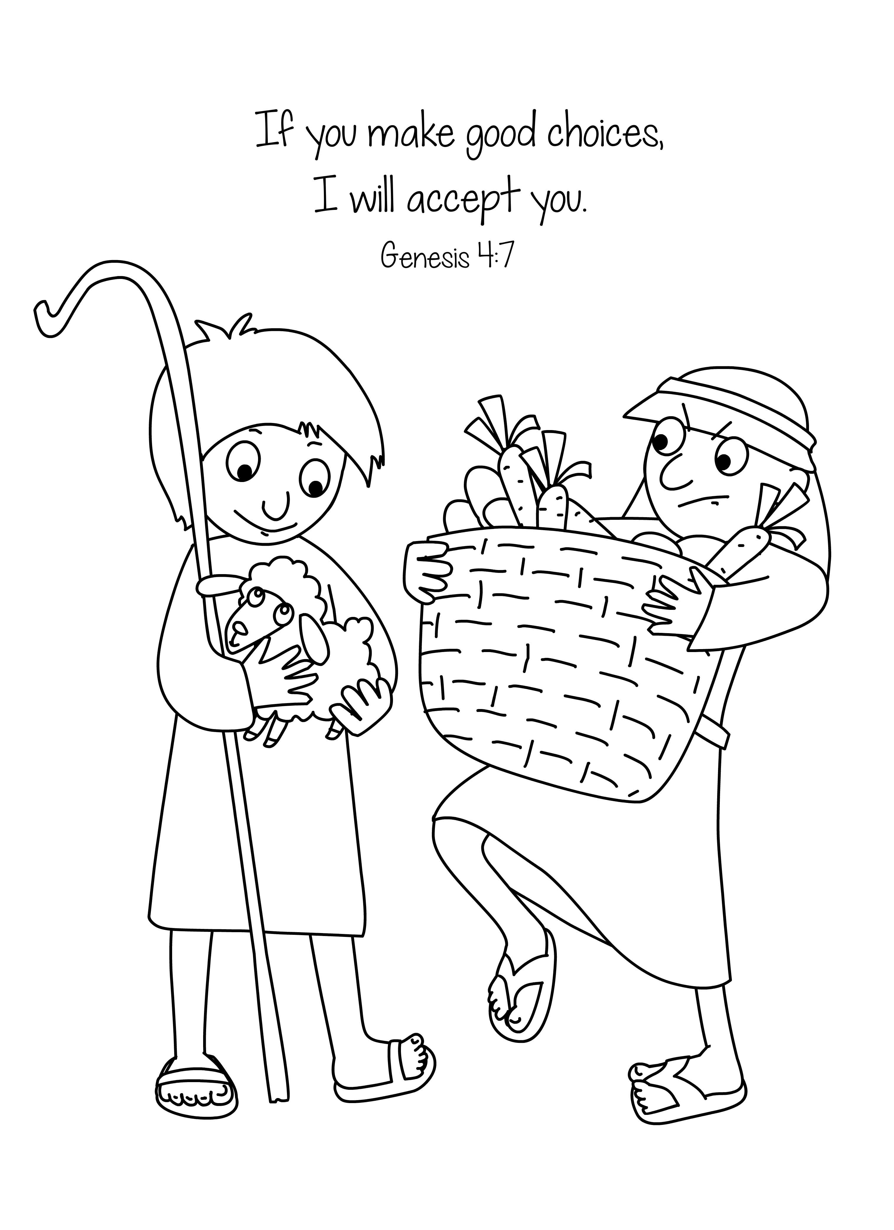 3028x4167 Free Bible Coloring Page Cain And Abel