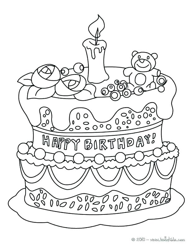 618x799 Free Birthday Coloring Pages With Birthday Cake Coloring Pictures