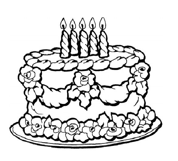 Cake Coloring Pages at GetDrawings | Free download