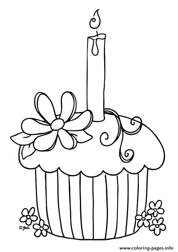 595x842 Coloring Pages Of Cupcakes Cupcake Printable Birthday Sheets Free