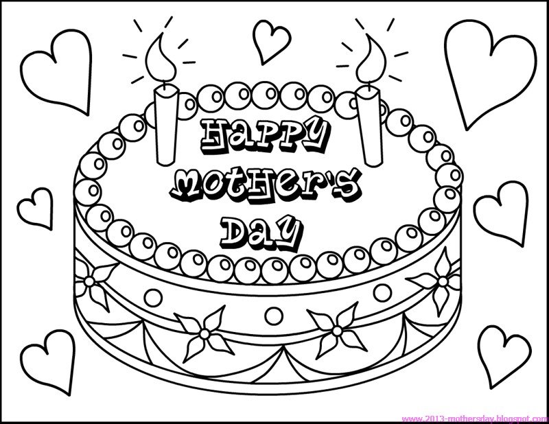 800x618 Free Printable Mothers Day Coloring Pages