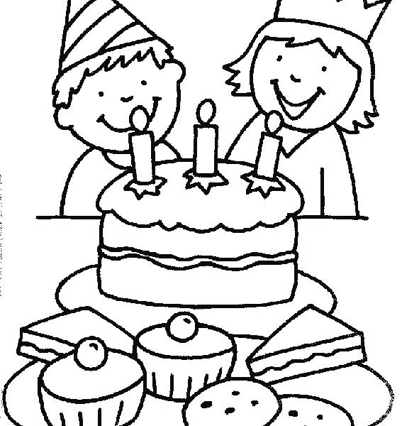 567x600 Party Coloring Pages Birthday Party Colouring Pages Free Printable