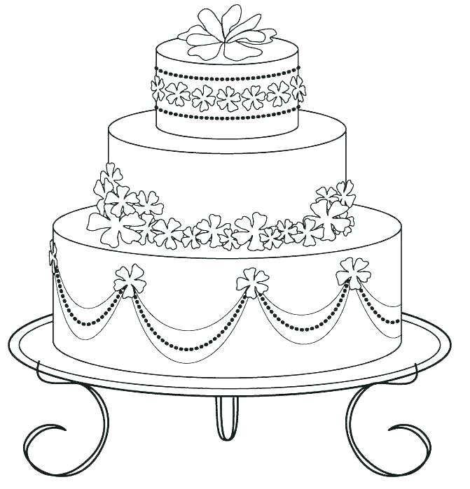 671x699 Birthday Cake Coloring Page Free Printable Printable Coloring